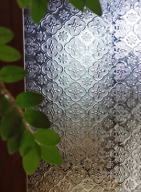 复古海棠花窗户贴纸防走光玻璃窗防窥膜卫生间厨房透光不透明隐私