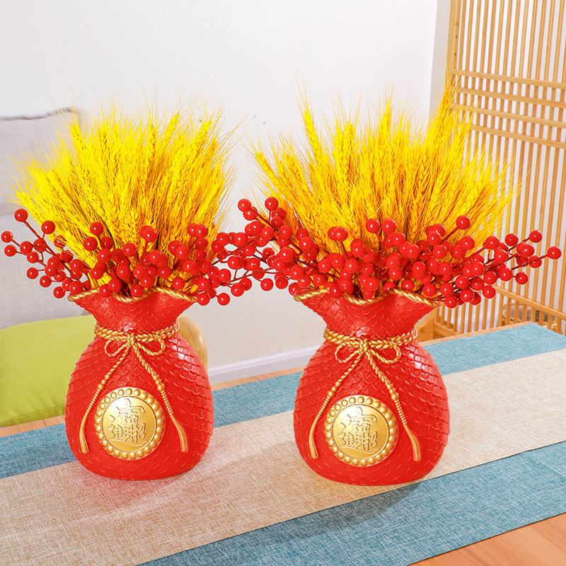 招财黄金大麦花天然干花束钱袋麦穗装饰乔迁摆件福袋春节新年宵花,家居饰品,桌面摆件,淘宝优惠券,粉丝福利购,淘宝优惠卷