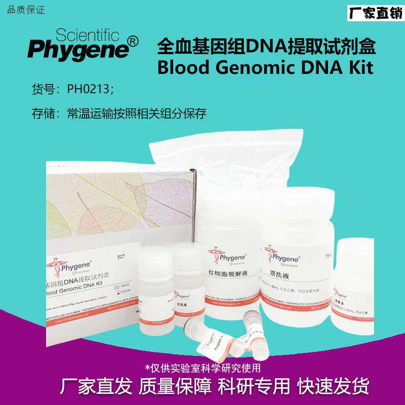 全血基因组DNA提取试剂盒W血液DNA提取科研专用PH0213PHYGENE