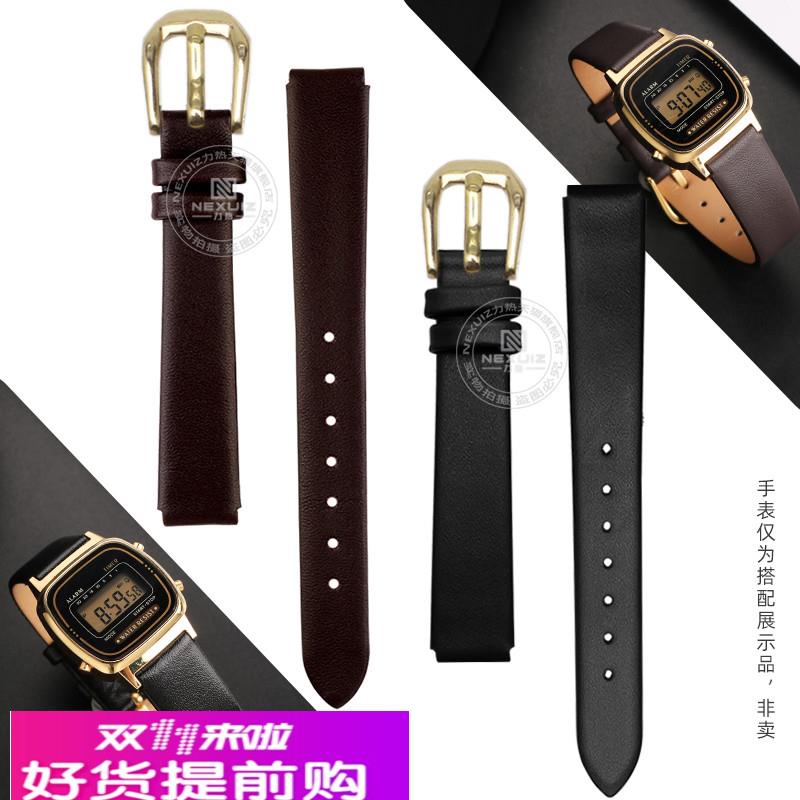 力热适用卡西欧电子表A158 159 LA680 LA670W男女真皮手表带纤薄