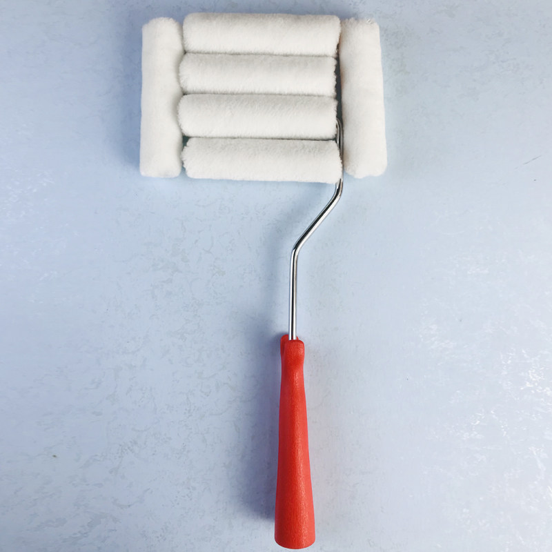 拇指短羊毛4寸小滚筒12个盒装滚刷细毛乳胶漆底面漆平涂油漆辊子