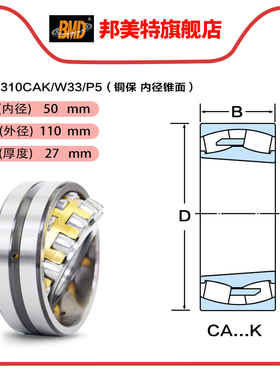 瑞典BMD进口调心滚子轴承20309 20310 20311 20312 CA CC KW33 P5