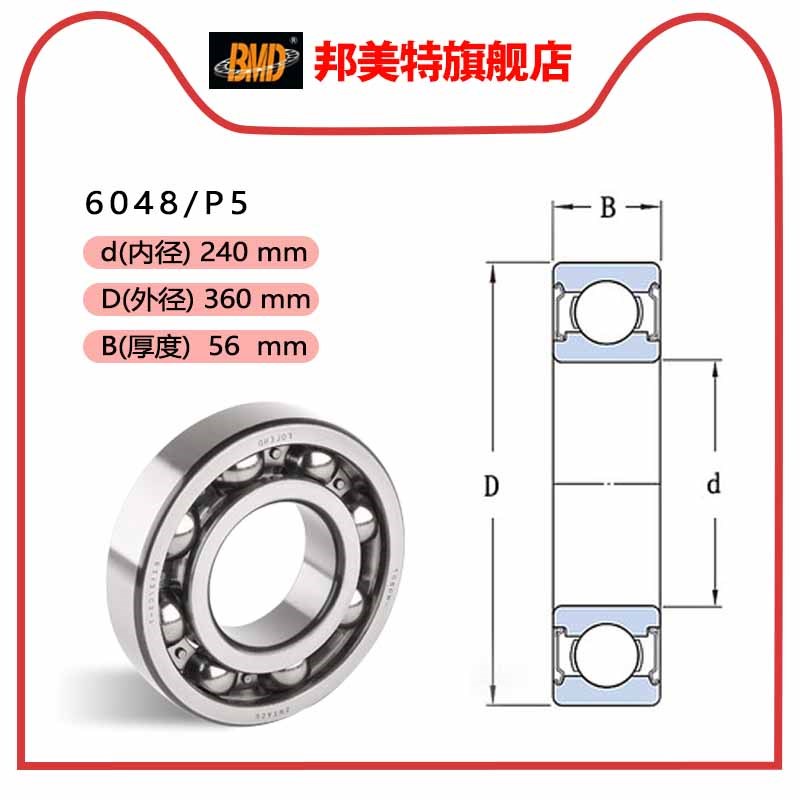 瑞典BMD原装进口深沟球轴承 6044 6048 6052 6056 6060 6064 6068