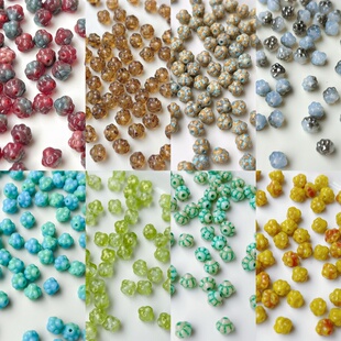 10颗装 进口捷克珠6mm土星压珠手作diy串珠饰品配件材料散珠