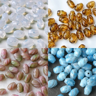 10颗装 8mm螺纹扭扭珠手作diy串珠材料配件散珠 进口捷克珠5
