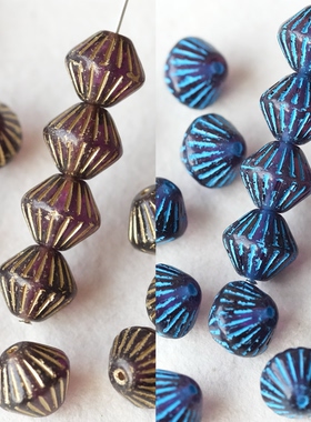 进口捷克珠约11mm陀螺珠手工diy串珠手链项链耳环材料配件散珠