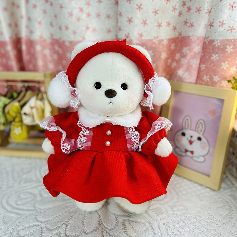 丽娜熊30厘米新年中国风可爱娃衣