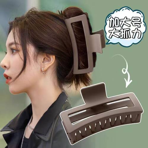 软硅胶抓夹鲨鱼夹安全新款发夹大号防摔不易碎后脑勺盘发夹子发饰