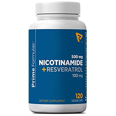 nicotinamide 500 mg with resveratrol 100 mg 120 veggie ca