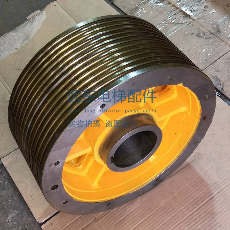 适四川快速 蒂森电梯复绕式曳引轮 424*12*10 420*14槽*10绳槽