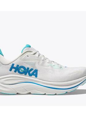 代购Hoka OneOne男士跑鞋缓震轻便透气支撑白色蓝色网面系带