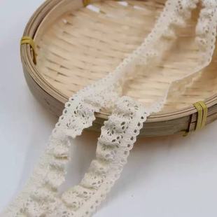 双边弹力棉线纯棉蕾丝花边辅料材料装 饰手工DIY弹力花边辅料