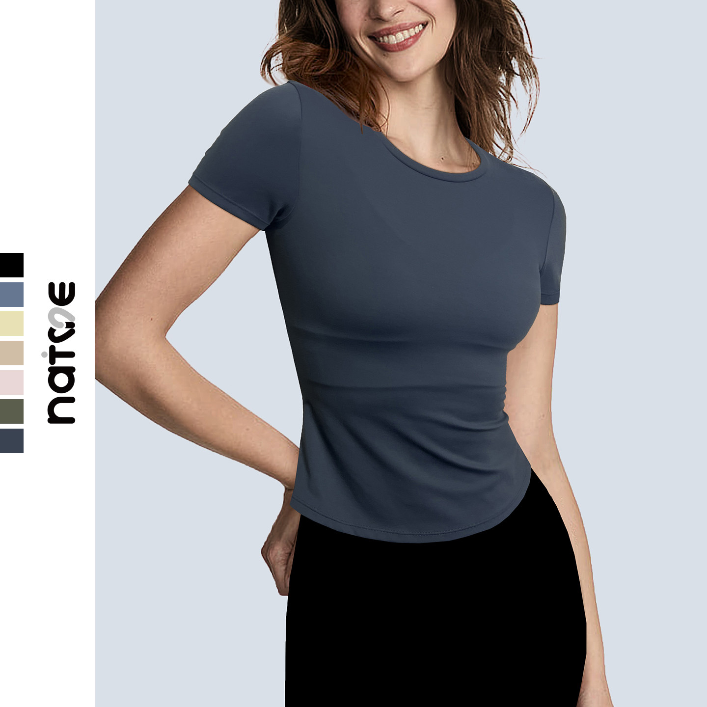 紧身上衣露脐高腰短款运动短袖弹力修身T恤健身上衣短袖女瑜伽服,运动/瑜伽/健身/球迷用品,瑜伽t恤,淘宝优惠券,粉丝福利购,淘宝优惠卷