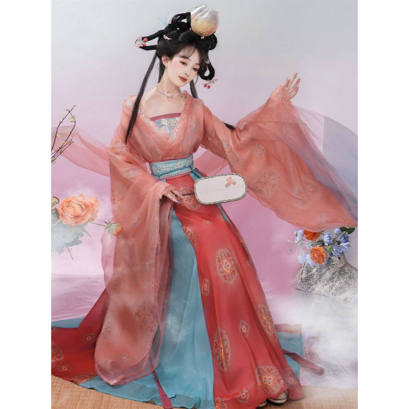 碧绯魏晋制春秋显瘦汉服套装