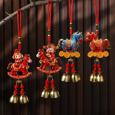 马年铃铛流苏春节新年装饰品挂件