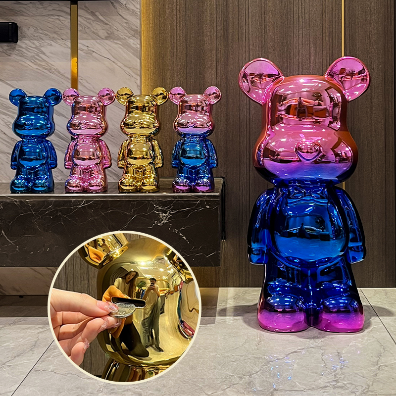 儿童生日礼物存钱罐暴力熊摆件