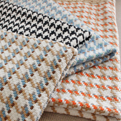 栗茧棉线防尘老粗布简约沙发垫