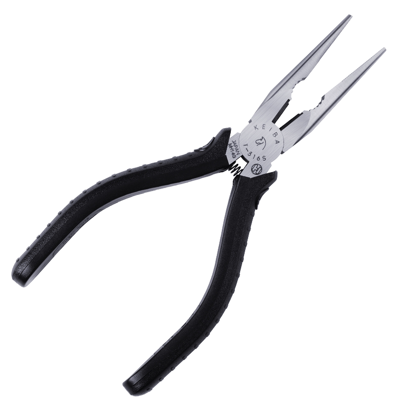 马牌T-316S有牙尖嘴钳日本进口日式电工长嘴剪线钳子尖咀钳拔钉钳