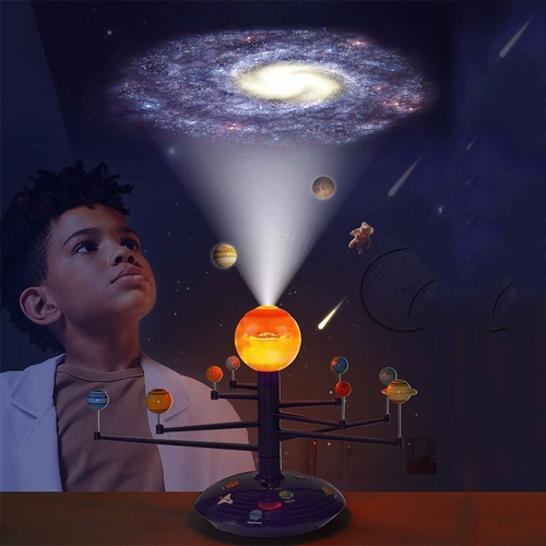 Планетарный крутящийся реалистичный проектор на солнечной энергии, игрушка