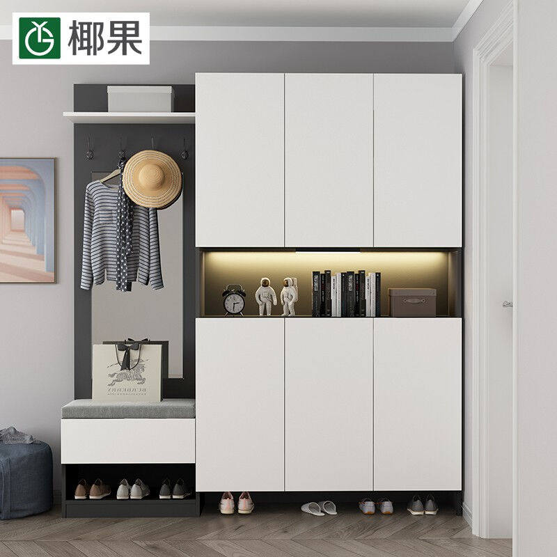 椰果鞋柜门口入户玄关柜简约现代大容量储物柜客厅阳台门外入户鞋属于什么档次？