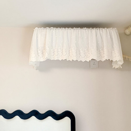 开机不取挂机高级纱绣纯色空调罩