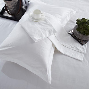 顾柔白色枕套万豪酒店同款白色80支全棉贡缎床上用品枕头套60cm*9