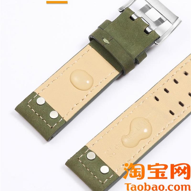 原装适用汉密尔顿卡其航空系列H77616533H70615733真皮手表带男22