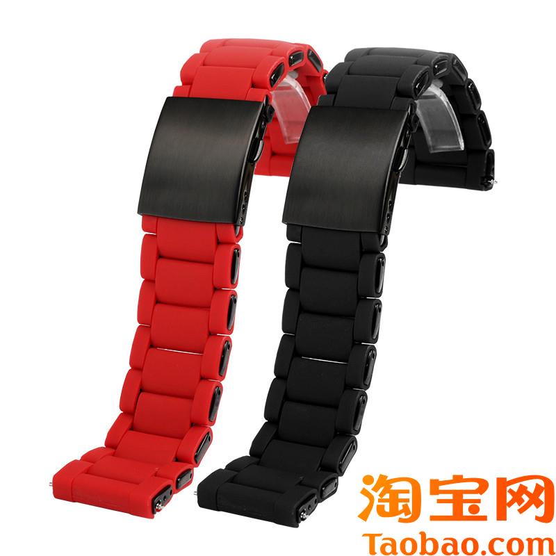 原装适用格雅长城山海关G08253/8251G78135G航天联名胶包钢表带26