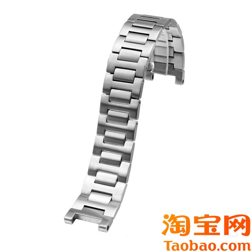 原装适用卡地亚PASHA帕莎男大号WSPA0009W31088U2凹口精钢表带链2