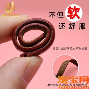 原装适用Fossil化石满天星表带BQ3561/BQ3562纤细真皮手表带女凹