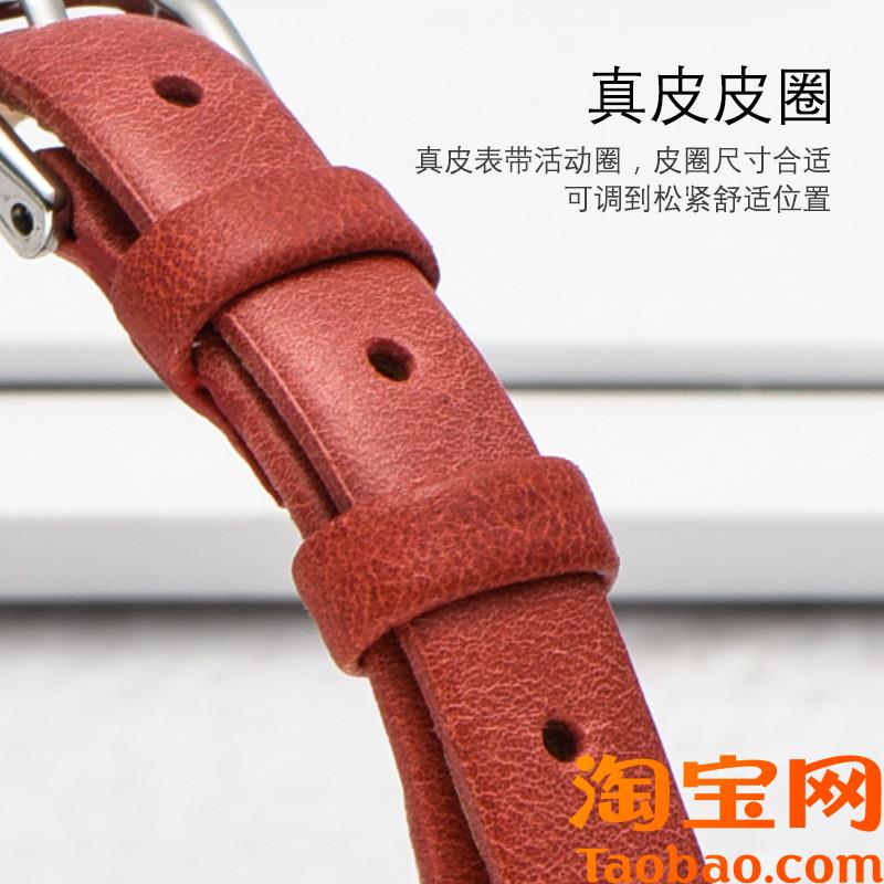 原装适用Fossil表带女化石真皮表手带fossilES4119ES4000U型口8mm