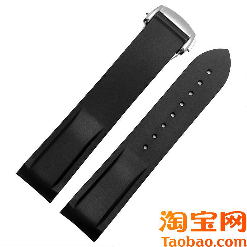 原装适用欧米茄海马300超霸海洋宇宙600四分之一橙硅胶手表带男