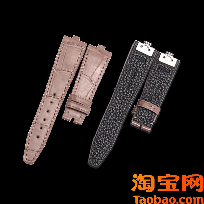 原装适用江诗丹顿纵横四海表带鳄鱼皮表带4500V1225V5500V快拆表