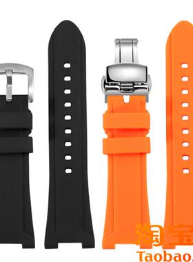 原装适用卡西欧手表带橡胶凹口钢铁之心GST-B500D/AD系列硅胶手表