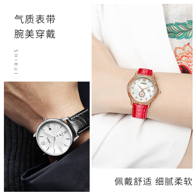 原装适用真皮表带男美度天梭依波罗西尼手表带女DW天王蓝鳄鱼皮