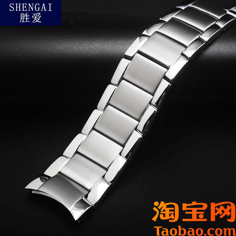 原装适用阿玛尼钢表带AR145224482453手表带男款22mm弧口不锈钢表