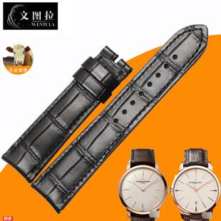 适用原装代用江诗丹顿传承85180/81180皮带手表带男牛皮带鳄鱼皮