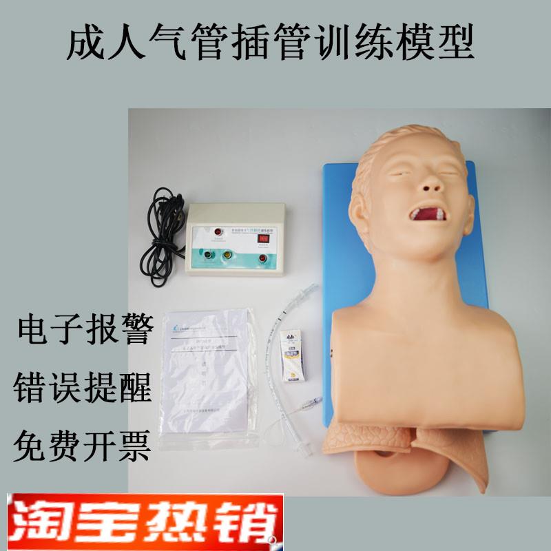 实训人体气管插管训o练模型带电子牙齿报警成人急救训练教学模具