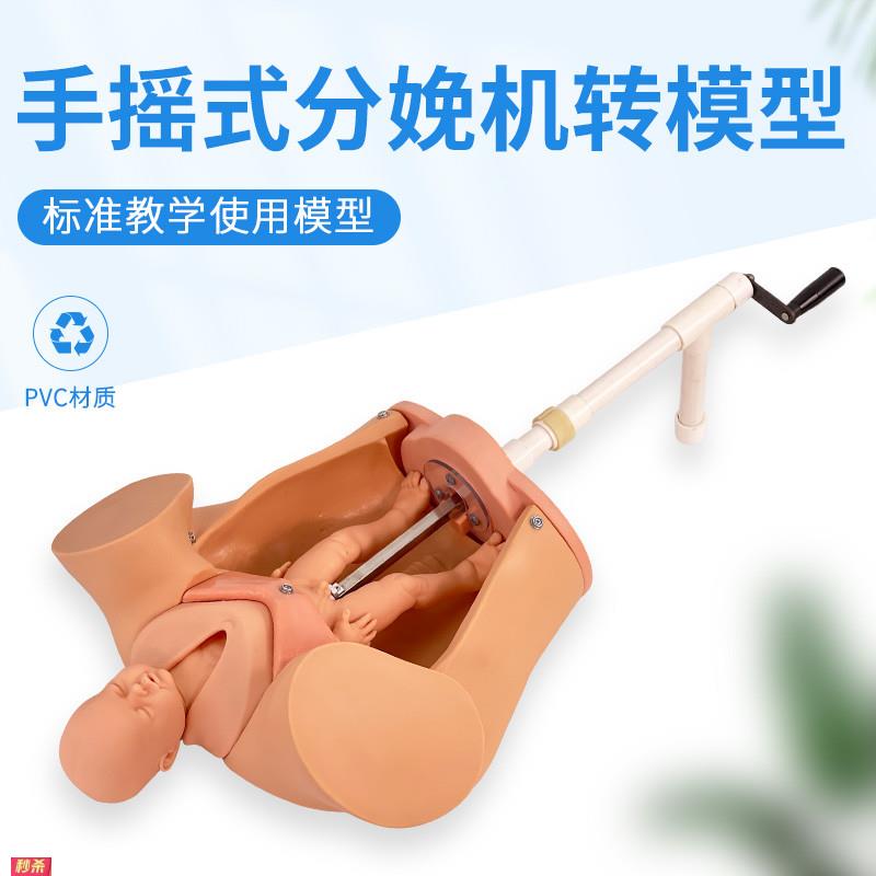 手摇分娩机转模型分娩机制教具妇产科助产示教模型孕妇分娩模型