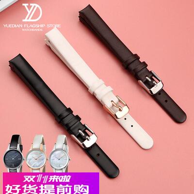 适用原厂适用CK表亮光专用真皮手表带K43231K43232K43235K43236系
