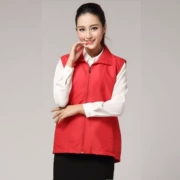 Quảng cáo vest tùy chỉnh siêu thị quần áo in ấn tuyên truyền tình nguyện quần áo vest dây kéo vest - Áo thể thao