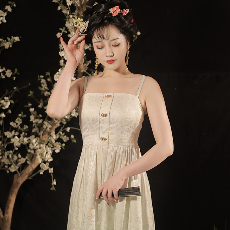 听月小筑【印花衬裙】原创女春夏唐制马面裙内搭中式改良国风汉服