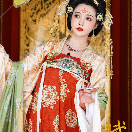 听月小筑【赋春辞】原创女春夏唐制齐胸裙国风新中式唐风改良汉服