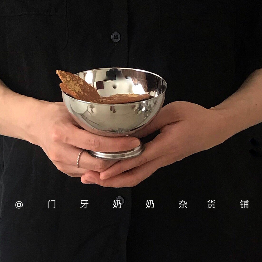 门牙 不锈钢高脚杯创意鸡尾酒洋酒杯冰激凌甜品碗304美食博主摆拍