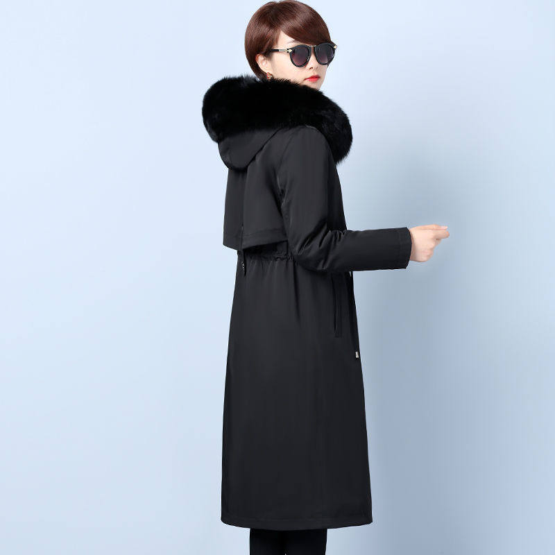 派克服2020冬新款女狐狸毛领可拆卸獭兔毛内胆中长款修身皮草外套|ruв категории Женская одежда, мех - от Buy2taobao.com для оказания профессиональной услуги покупки агента Taobao