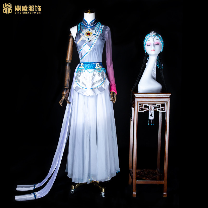 天浴舞蹈服装藏族女卓玛少数民族风套装成L人开场舞大摆裙表演出