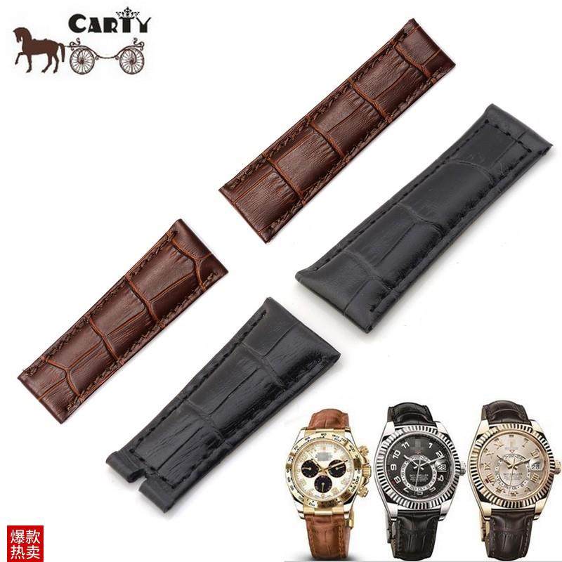 Carty手工牛皮表带表链Daytona代用劳力士迪通拿手表配Z件20mm