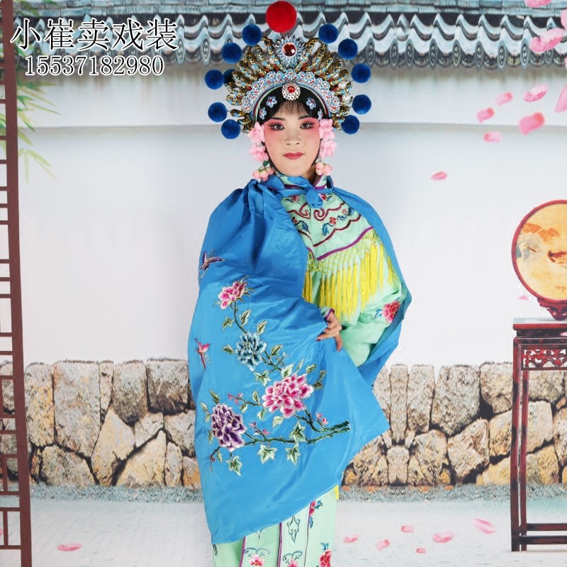 戏曲戏剧服装舞台表演花旦刀马旦武旦女将女兵R小披风短斗篷小斗