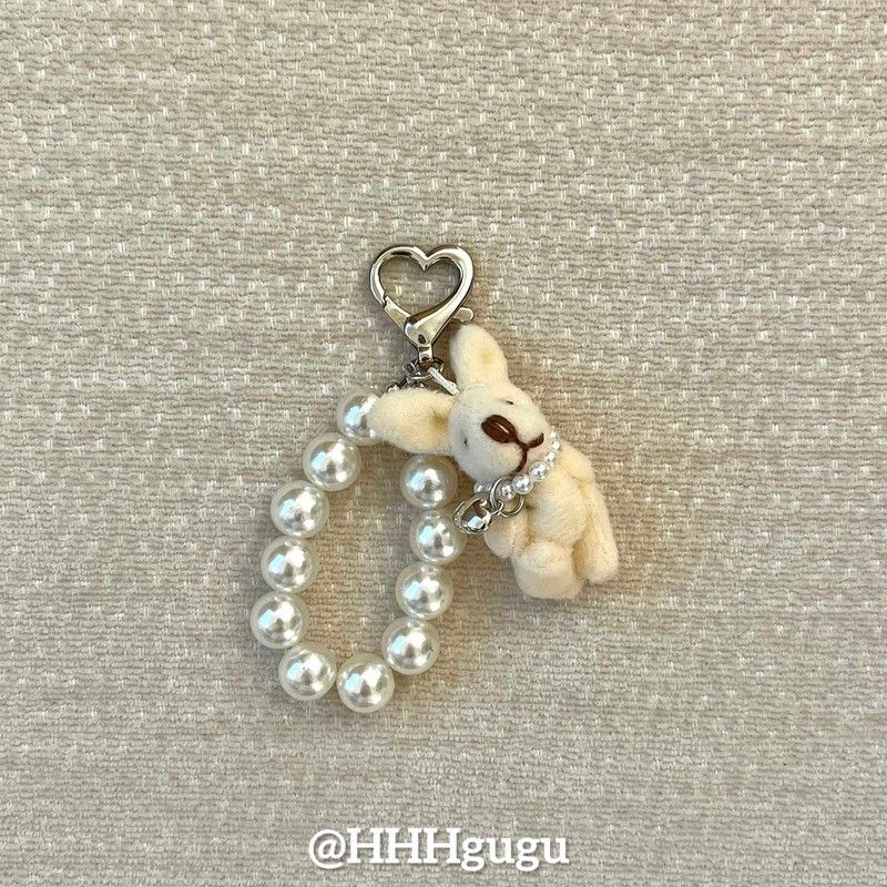 手机链条学生ins珍珠兔子ccd短挂绳包包手机链钥匙扣饰品