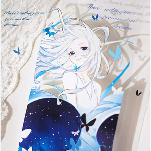 手帐分装 银河风见幸山蓝人物PET素材账流麻贴纸咕卡 胶带a249她